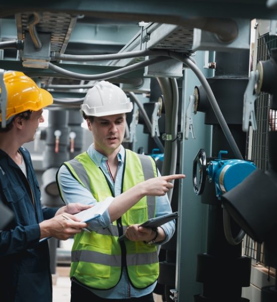 Engineer,And,Team,Examining,The,Air,Conditioning,Cooling,System,Of